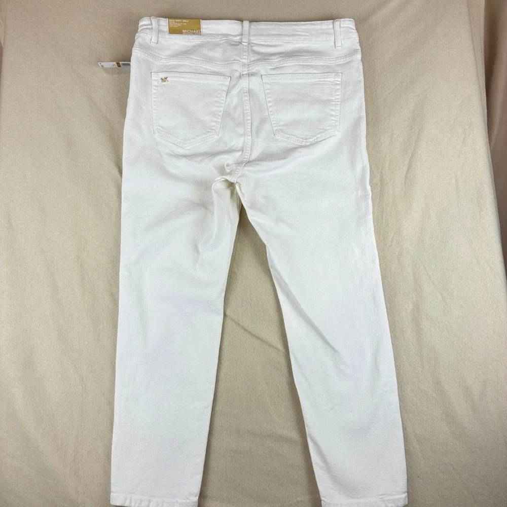 Michael Kors Womens Jeans 16W Cotton White Selma Skinny Ankle Denim Pants NWT